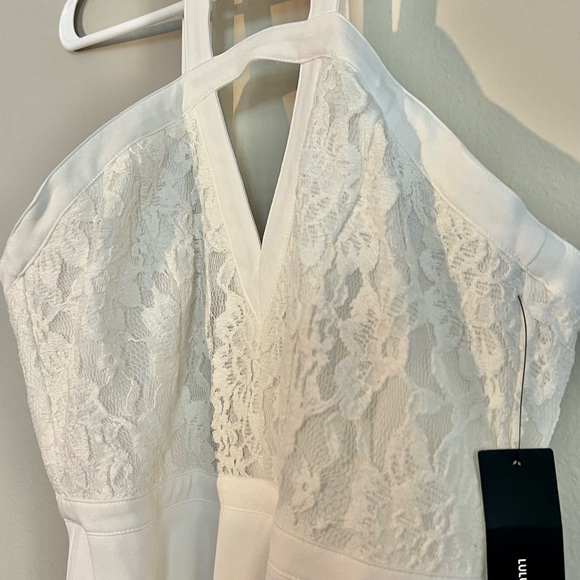 Flirty white mini dress from Lulu’s, never worn. - Picture 3 of 4